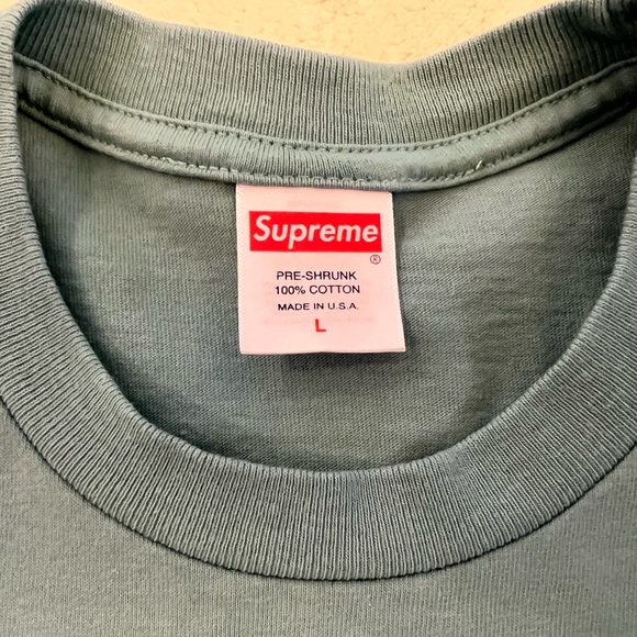 Supreme x Milford Graves "Bäbi" Tee - Dusty Blue - Size Large - Fall/Winter 22 - Picture 3 of 6